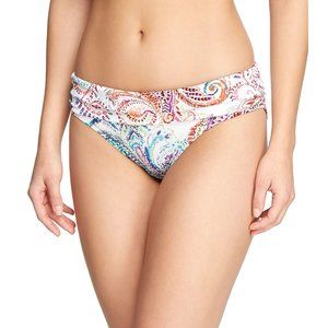 SALE 5/$25 Lauren Ralph Lauren Captiva Paisley Hipster Bikini Swim Bottom White